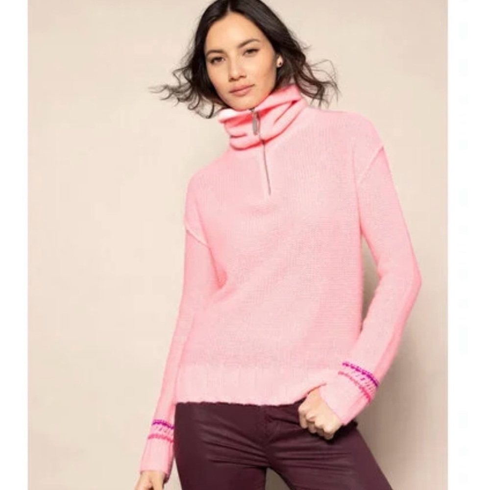 Lisa Todd Cashmere Pink Turtleneck Sweater size XS